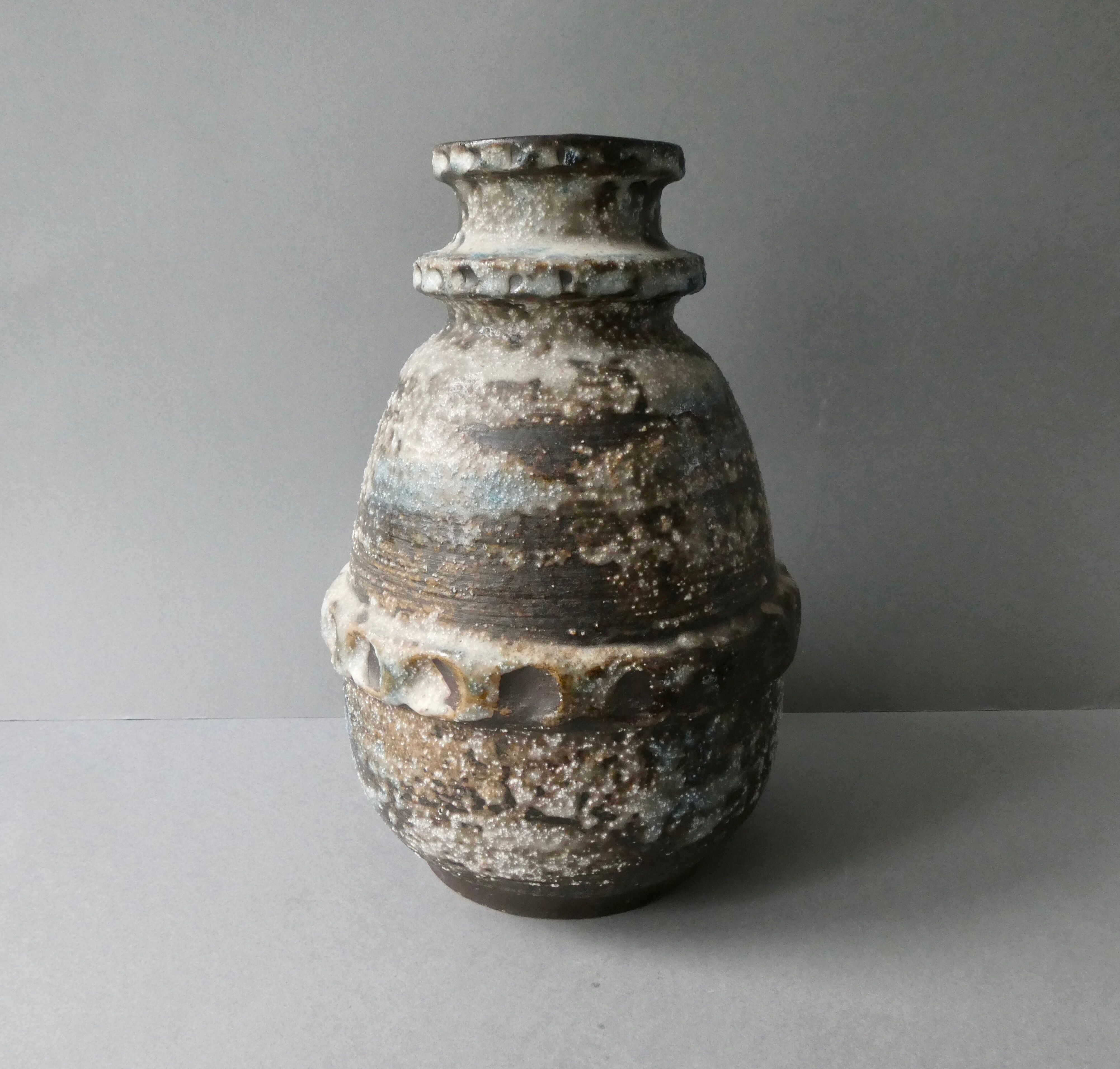 Carstens Tönnieshof ceramic vase, W Germany, 60s, H 31 cm