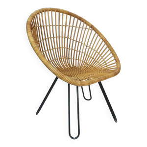 fauteuil des années - osier
