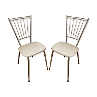 Pair of chrome chairs