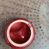 Verceram France Burgundy Red Slip Glazed Ceramic Ashtray