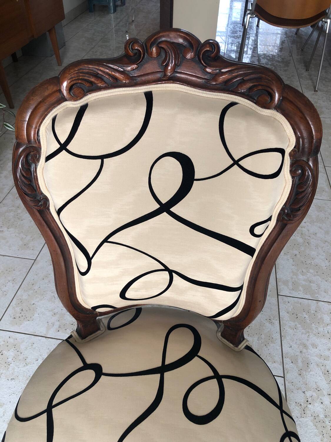 Napoleon 3 Style armchair / fireside chair in mahogany