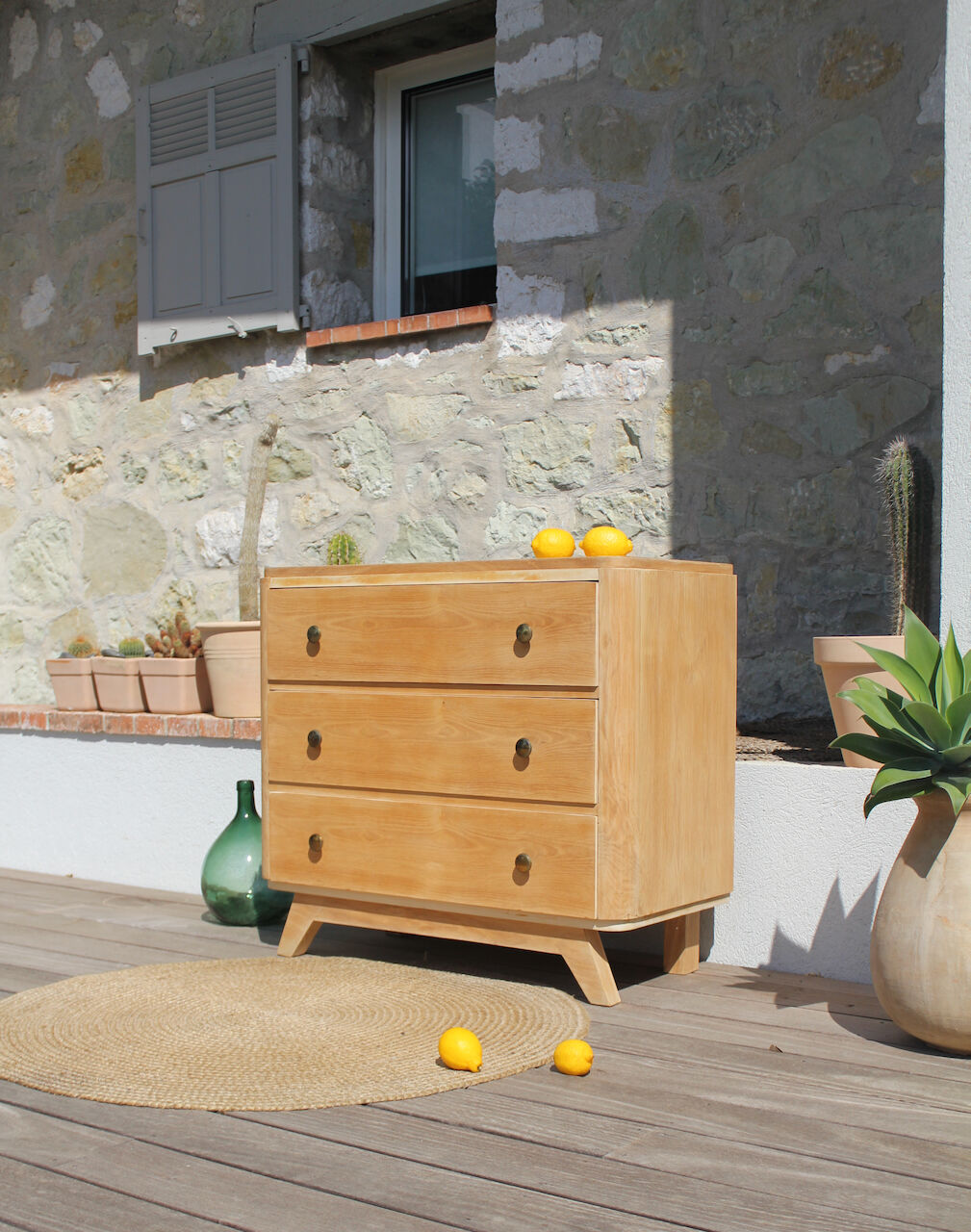 Commode vintage pieds compas