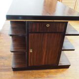 Bureau Art Déco double face en ébène de macassar et bois noirci