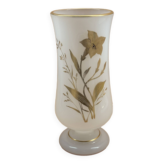 White opaline vase