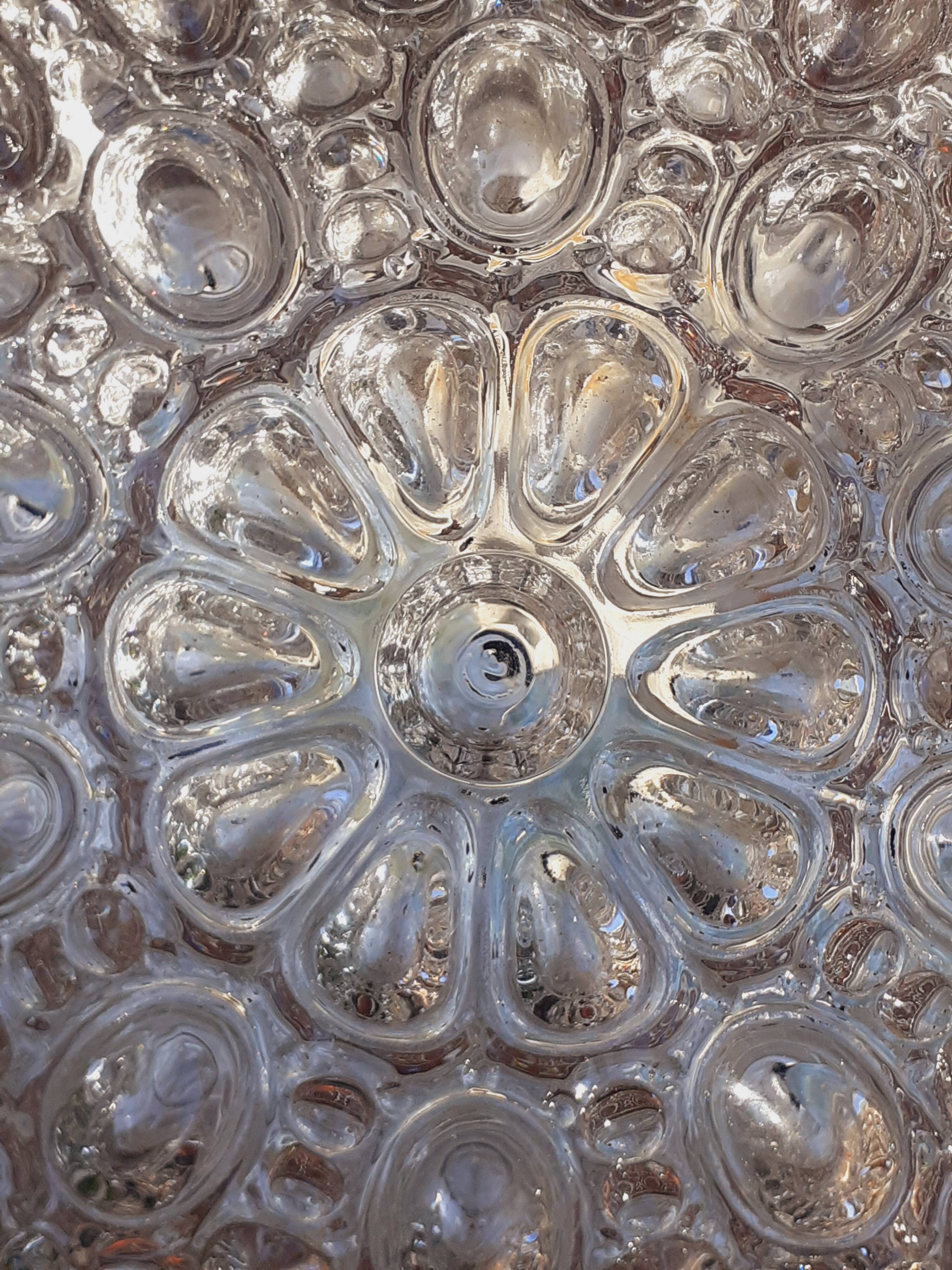 1960s ceiling light moulded glass Limberg