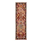 Turkish Handwoven Vintage Herki Kilim 102 cm x 320 cm