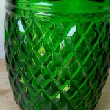 Pichet verre vert à facettes