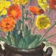 Swedish Oil on Canvas – “Apples and Flowers” – Vintage & Framed