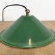 Industrial British Green Enamel Factory Pendant Lamp, 1950s