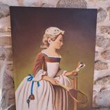 Tableau à l'huile représentant une femme