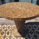 Round table in glazed ceramic mosaic – conical central base