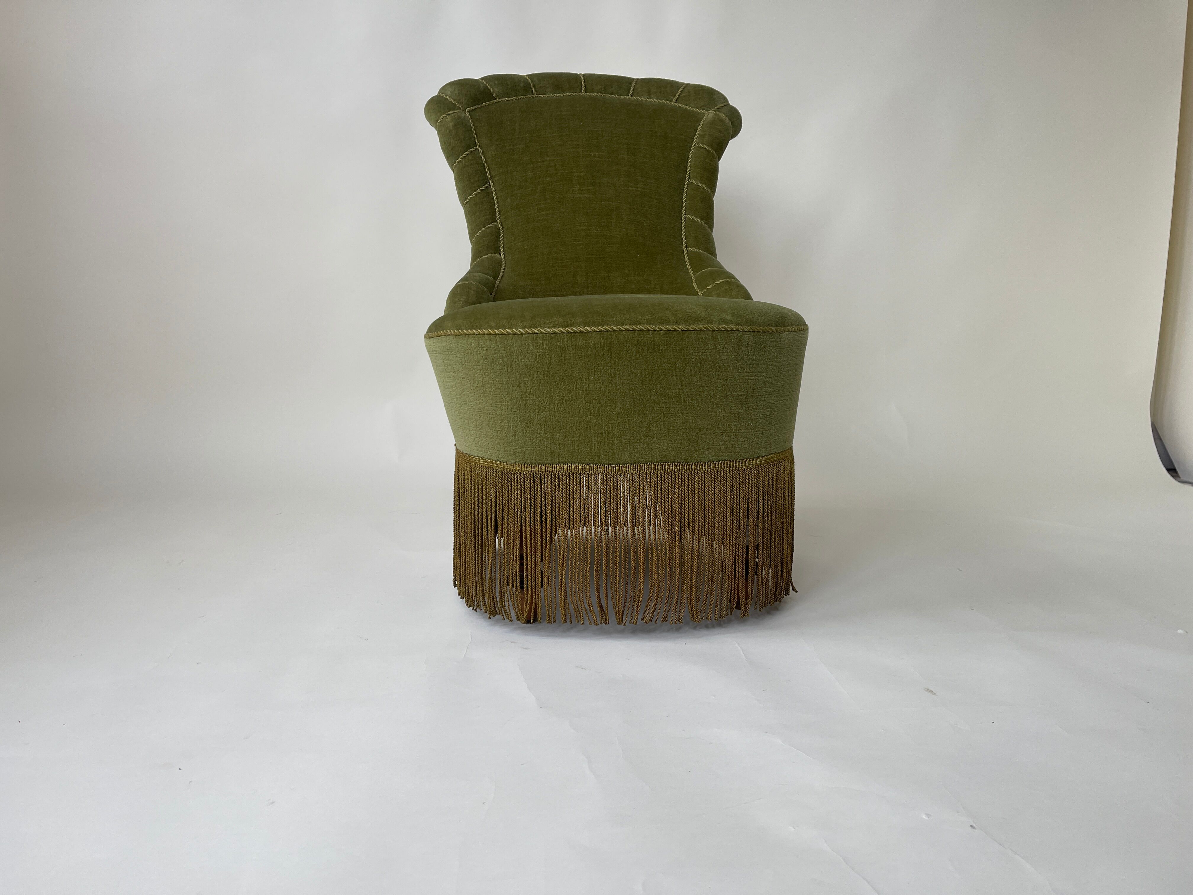 Vintage green bedroom chair
