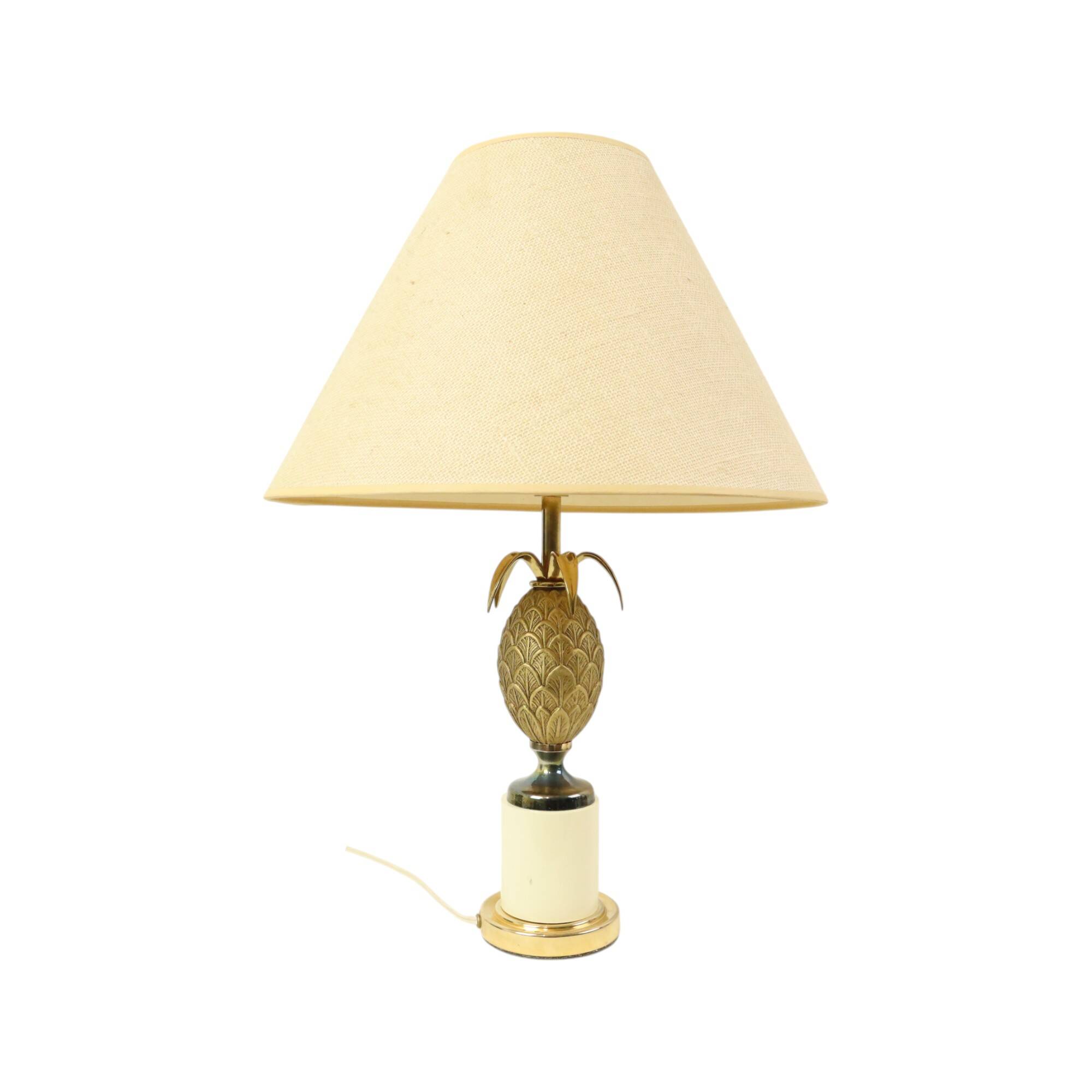 Brass Pineapple Lamp Style Maison Charles Hollywood Regency
