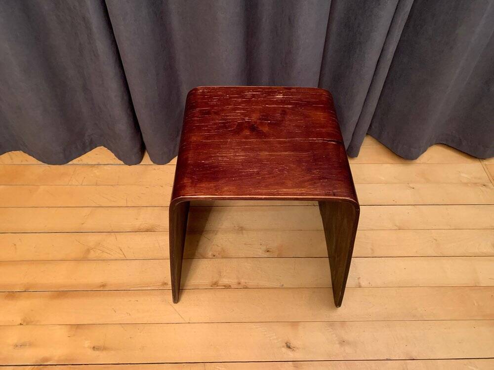 Scandinavian wooden stool, 1970s