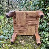 Large Indian rope stool from the early 20th century.