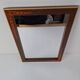 1960s Czechoslovak Mid-Century Wooden Mirror with Graphic Frame Detail