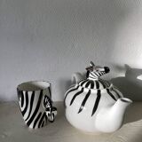 Zebra slushie teapot and mug set
