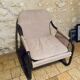 Fauteuil Ikea vintage en lin et métal