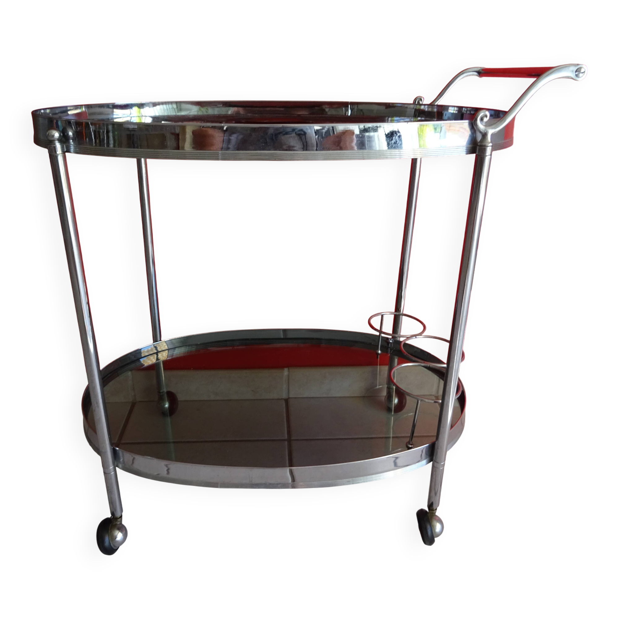 70s design chrome bar trolley