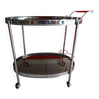 70s design chrome bar trolley