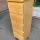 Scandinavian wooden chest of drawers with 5 drawers.