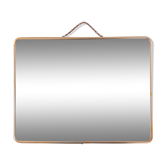 Golden barber mirror with chain, 30×40 cm