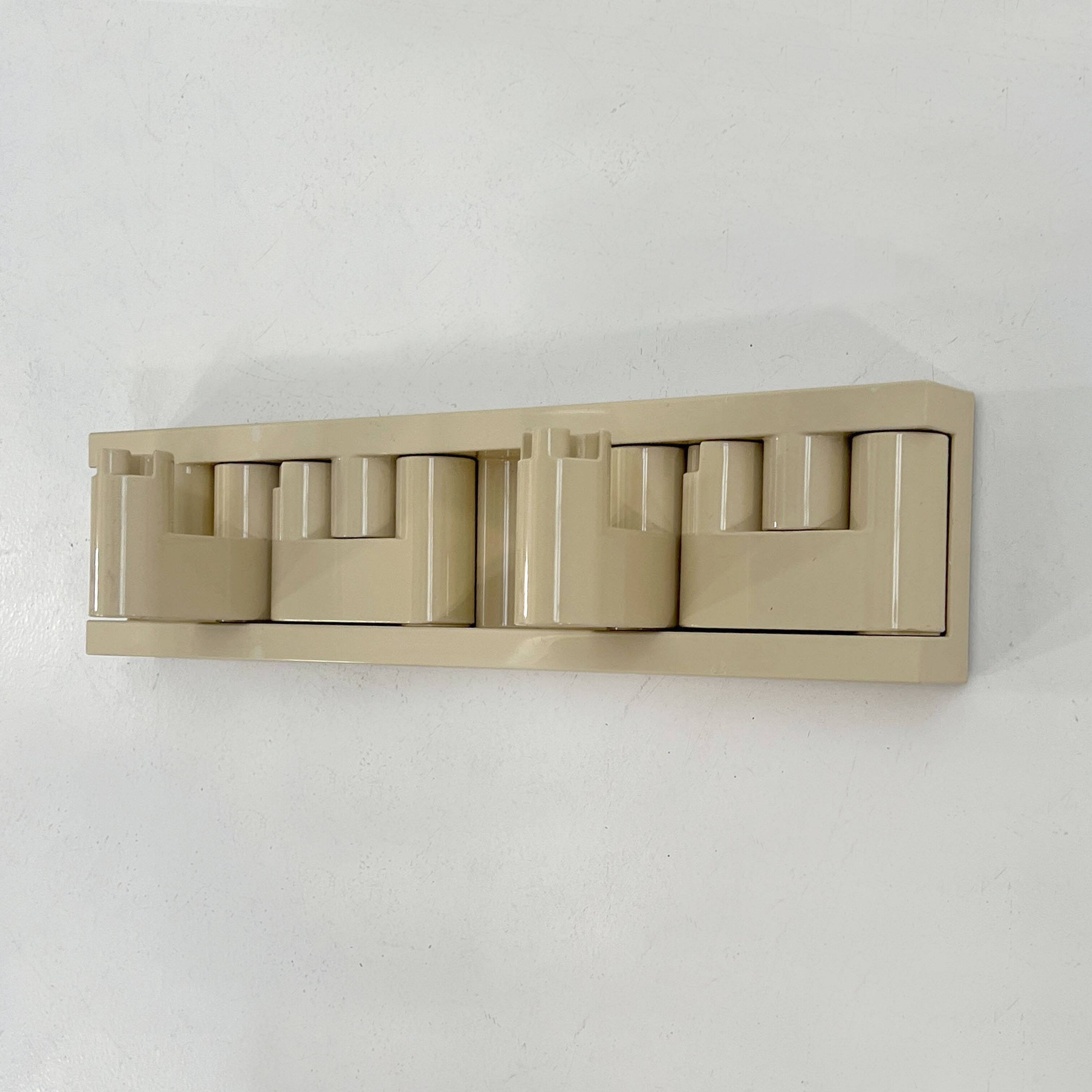 Wall-mounted coat rack Minivip white by Benanti & Brunori for Velca Legnano