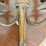 Antique Pair of Gilded Bronze Wall Lights Empire Louis XVI Acanthus Leaf 19th Century