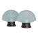 Set of 2 Murano glass shell lamps - light blue table lamp - vintage Space Age design Italy - 1980s