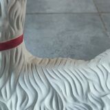 Ceramic zoomorphic dog statue