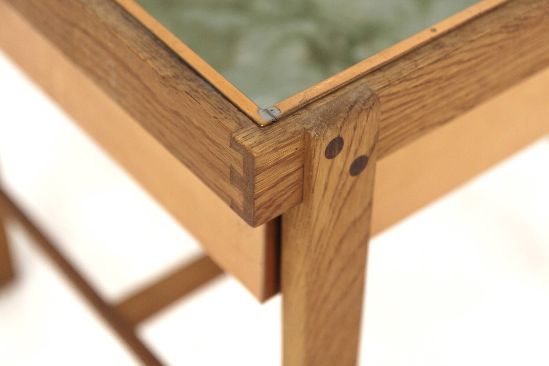 Scandinavian oak and metal planter, Sweden, 1960