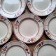 Set of 7 vintage dessert plates in Gien earthenware, model Jacqueline.
