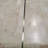 Coffee table in mosaic travertine and brass 70