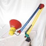 Architect lamp, articulated, multicolor, postmodern, 1980