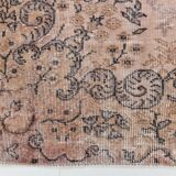 Tapis Rose 266x173 cm Tapis Vintage Rose Pastel, Tapis en Laine Fait Main.