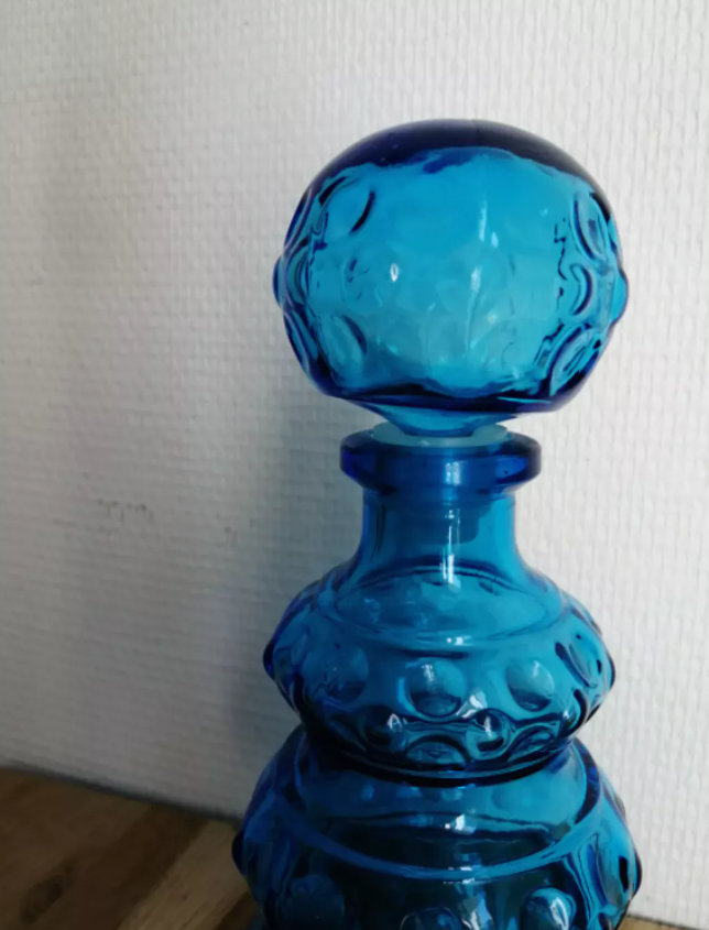 Blue decanter