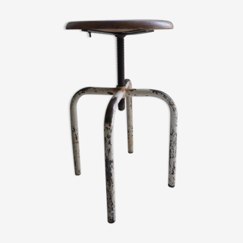 Ancien tabouret à vis sans fin des années 1950/1960