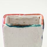 Vintage vase glazed terracotta abstract art