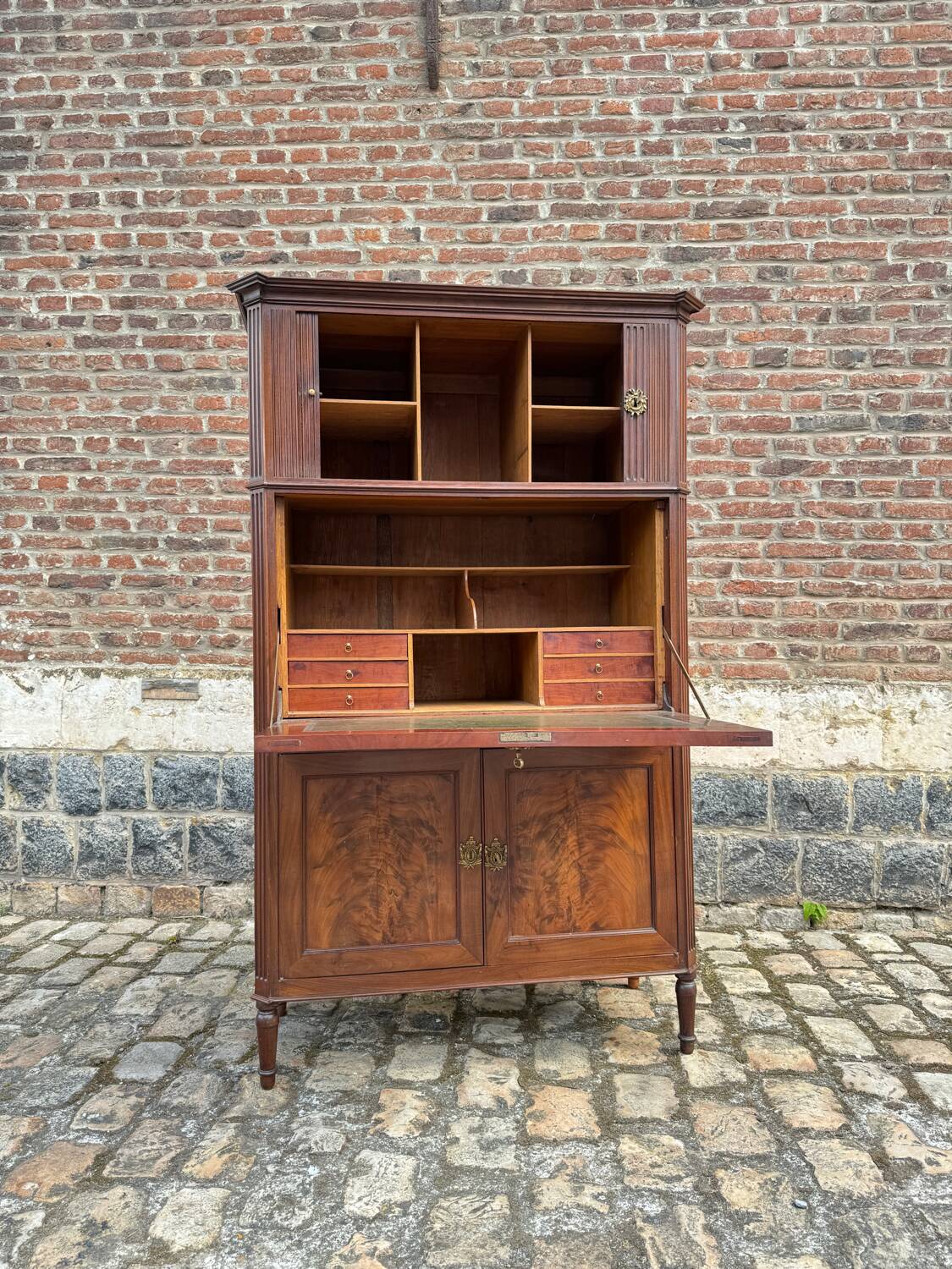 Mahogany Guillotine Secretary Louis XVI XVIII Eme Century