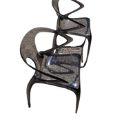 Pair of chairs "ava" bridge by Song Wen Zhong for roche bobois