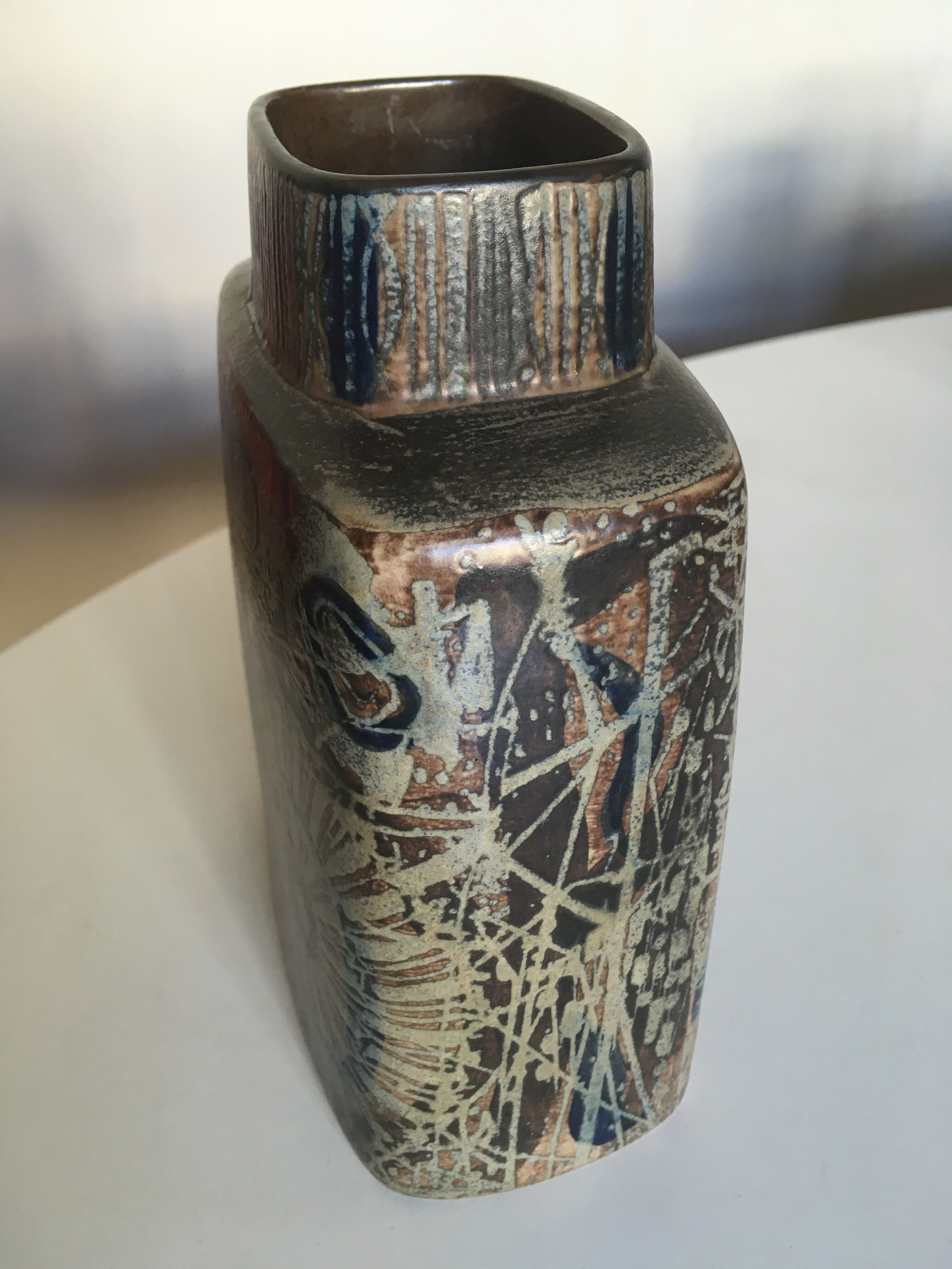 Royal Copenhagen vase Denmark Niels Thorsson Sunflower 1974
