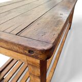 Grande table/comptoir de drapier en hêtre 1900's