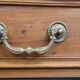 Commode en chêne et marbre gris, France XIXème