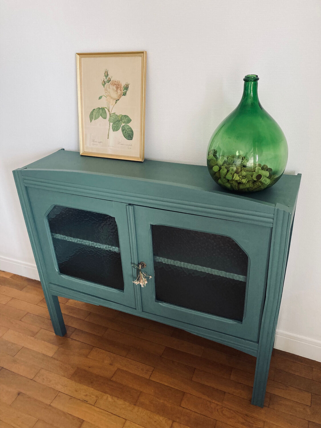 Top of glass buffet china cabinet