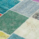 Handwoven anatolian 206 cm x 300 cm multicolor patchwork carpet