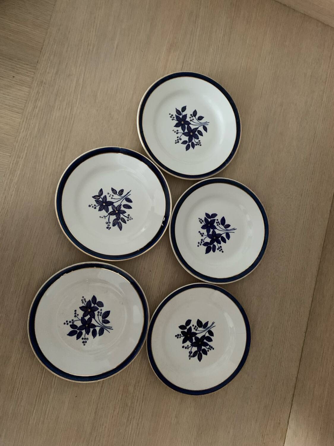 Set of Colette dessert plates from Moulin des Loups