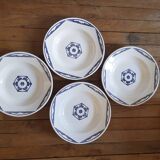 Set of 4 soup plates New earthenware from Givors