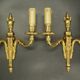 Pair of urn-shaped wall sconces in the Louis XVI style - gilded bronze