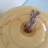 Vintage marbled glass globe ceiling light 50s 60s