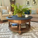 Table basse ronde en bois massif